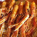 Spaghetti con gli scampi