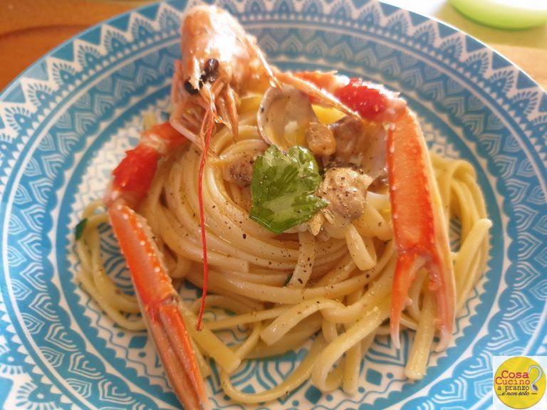 linguine scampi e vongole